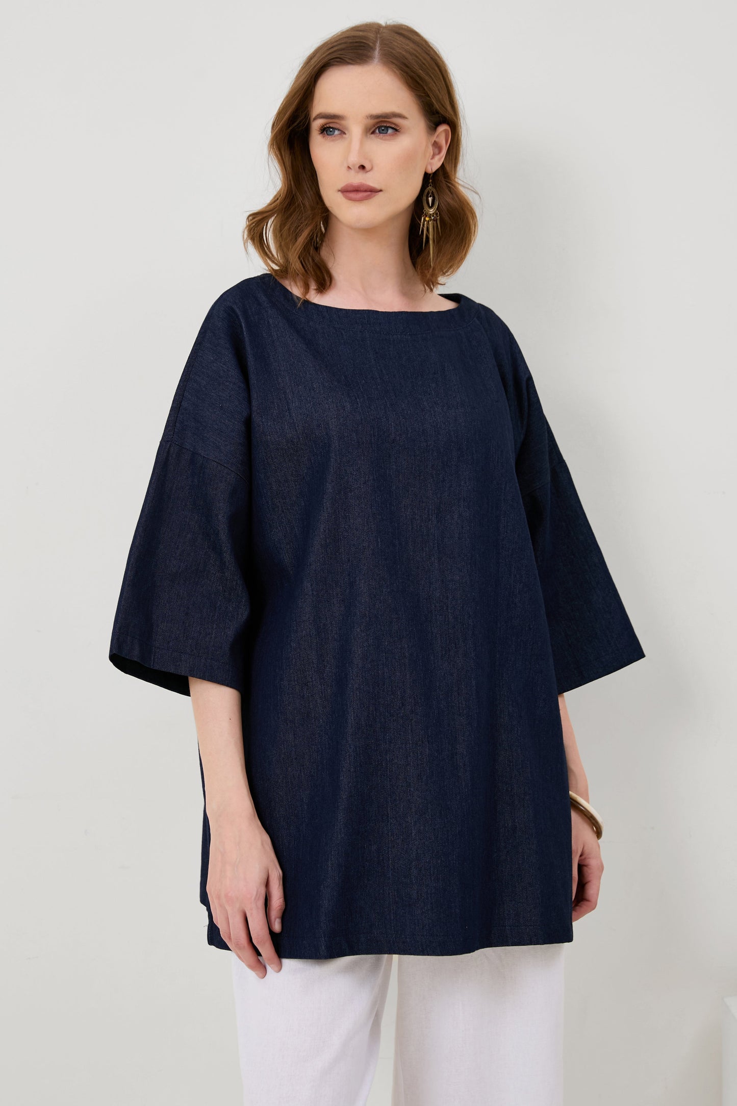 Denim Oversized Loose Top