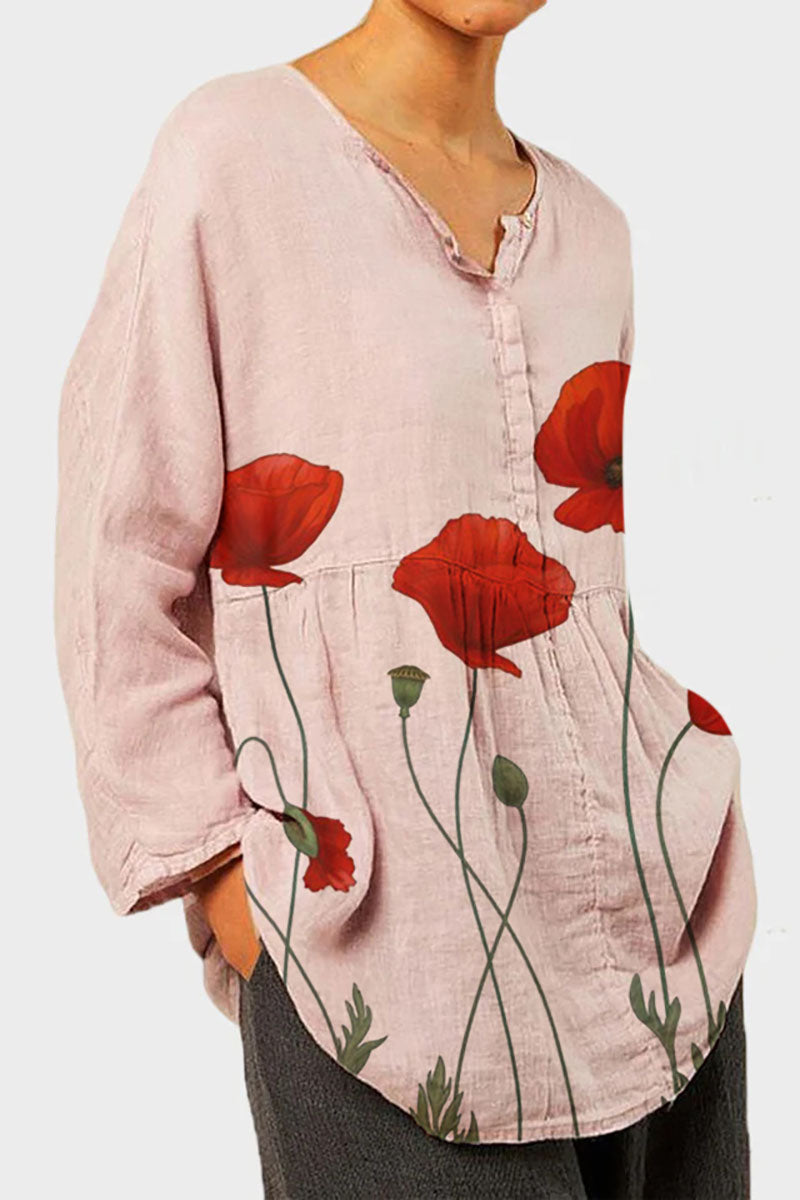 Solid Casual Long Sleeve Blouse