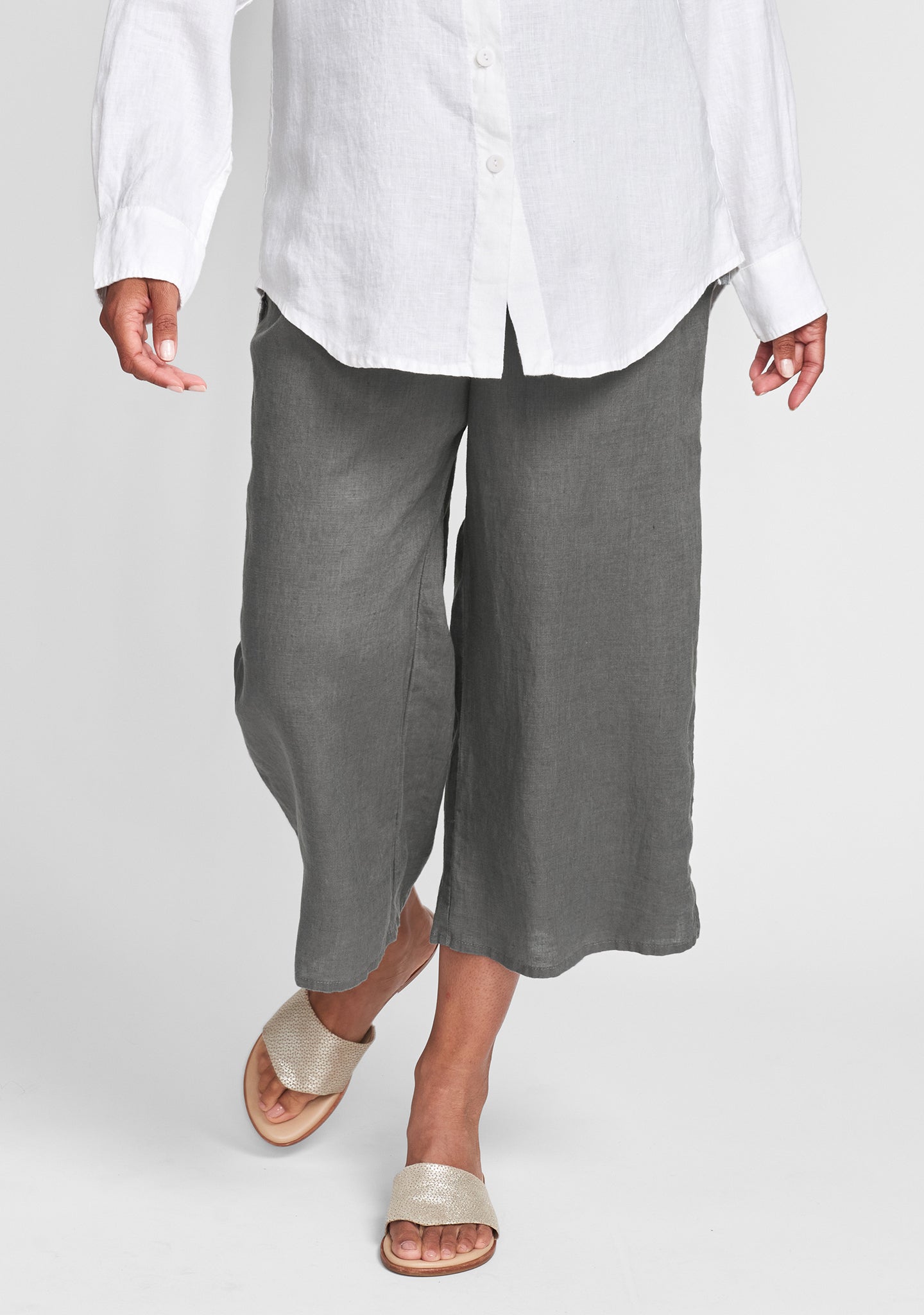 Linen Pants With Elastic Waist