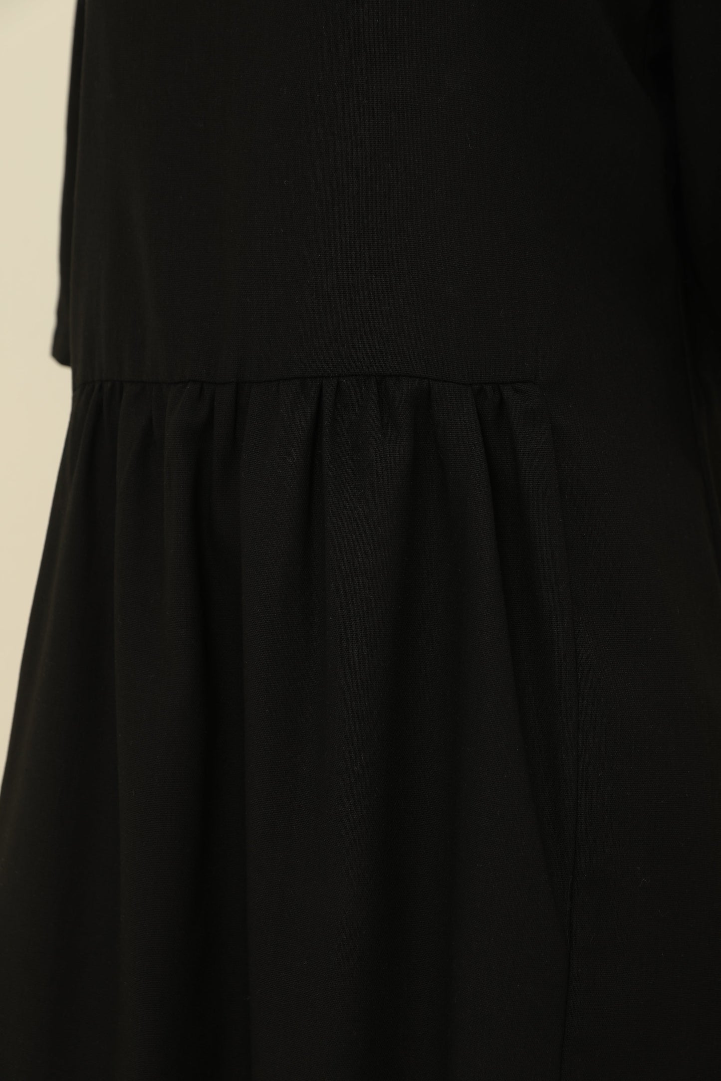 Cotton And Linen A-Line Midi Dress