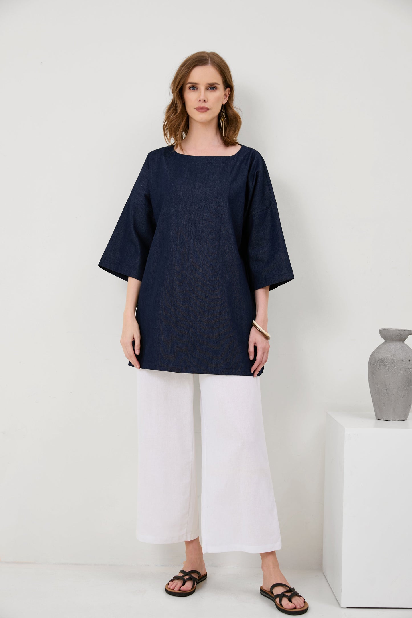 Denim Oversized Loose Top