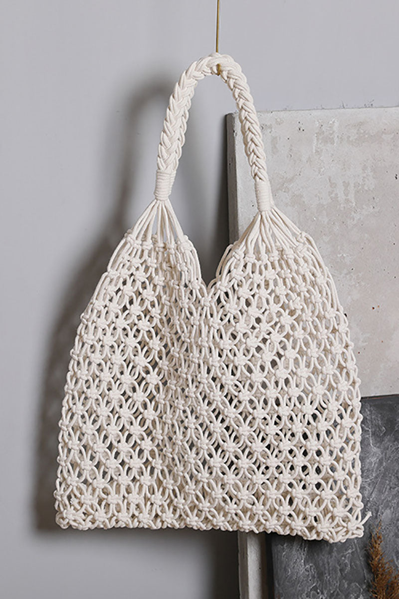 Hollow Out Woven Large Capacity Shoulder Bag