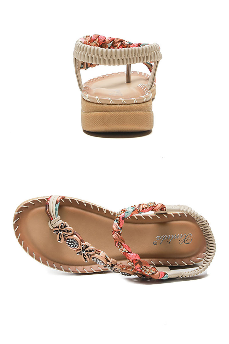 Ankle Strap Open Toe Flip Flops Beach Sandals