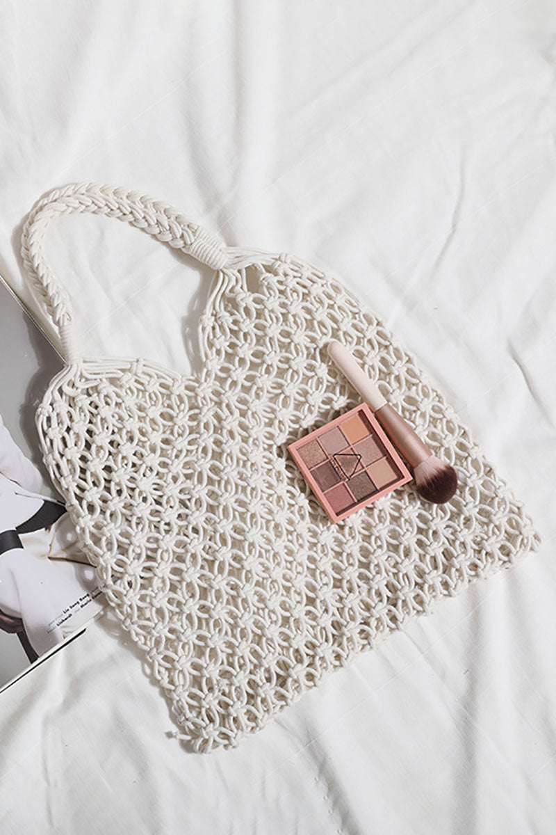 Hollow Out Woven Large Capacity Shoulder Bag