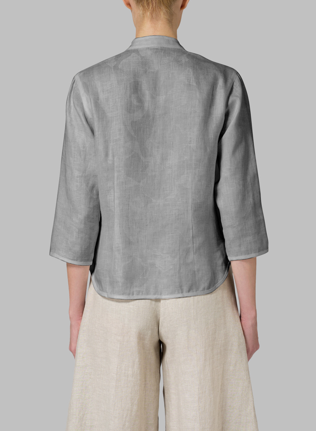 Cotton And Linen Waist Slim Small Coat