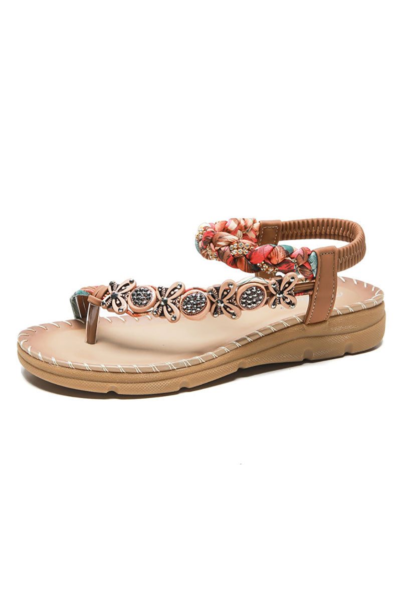 Ankle Strap Open Toe Flip Flops Beach Sandals