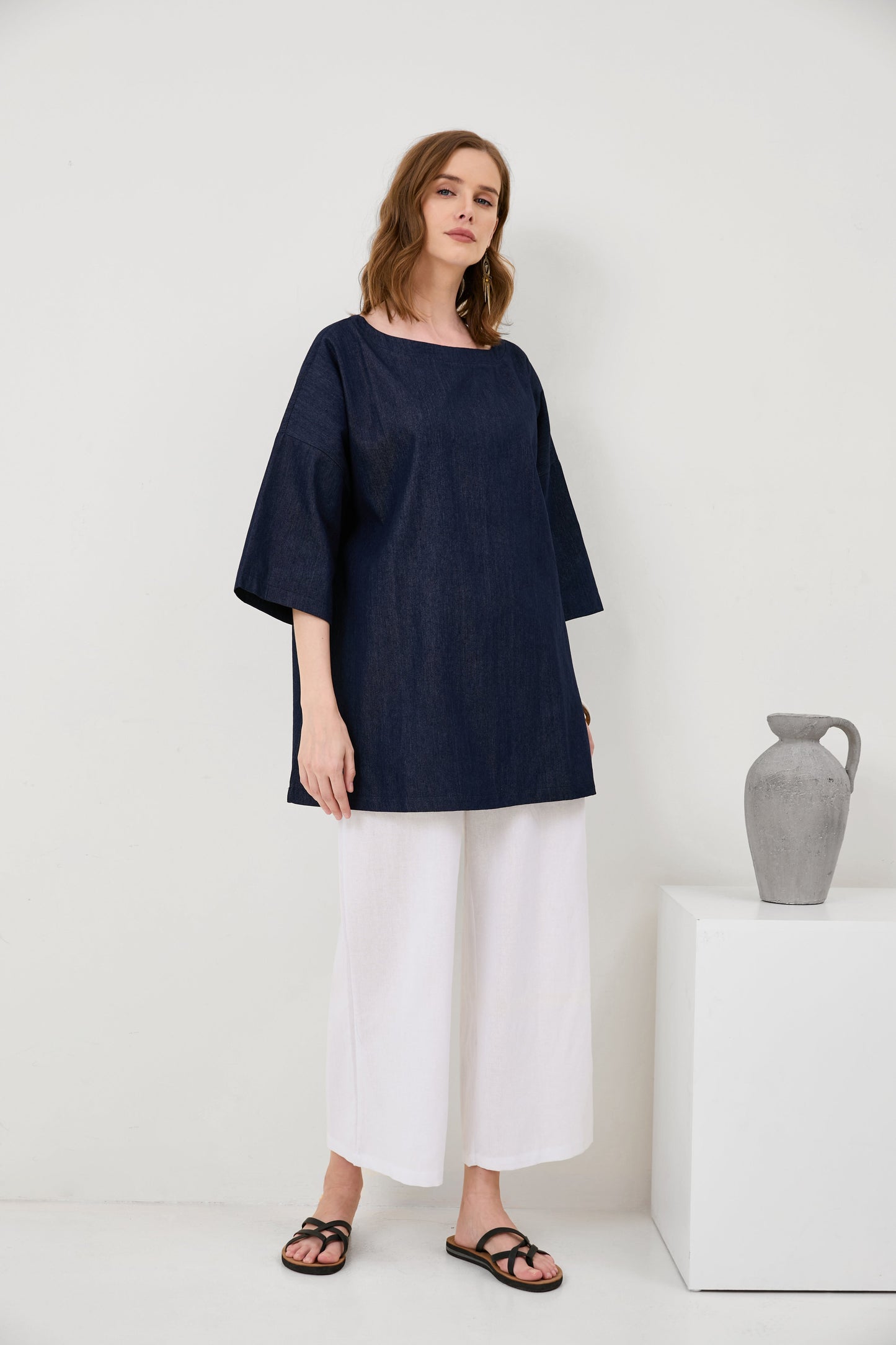 Denim Oversized Loose Top