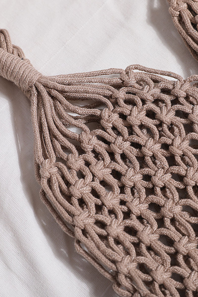 Hollow Out Woven Large Capacity Shoulder Bag