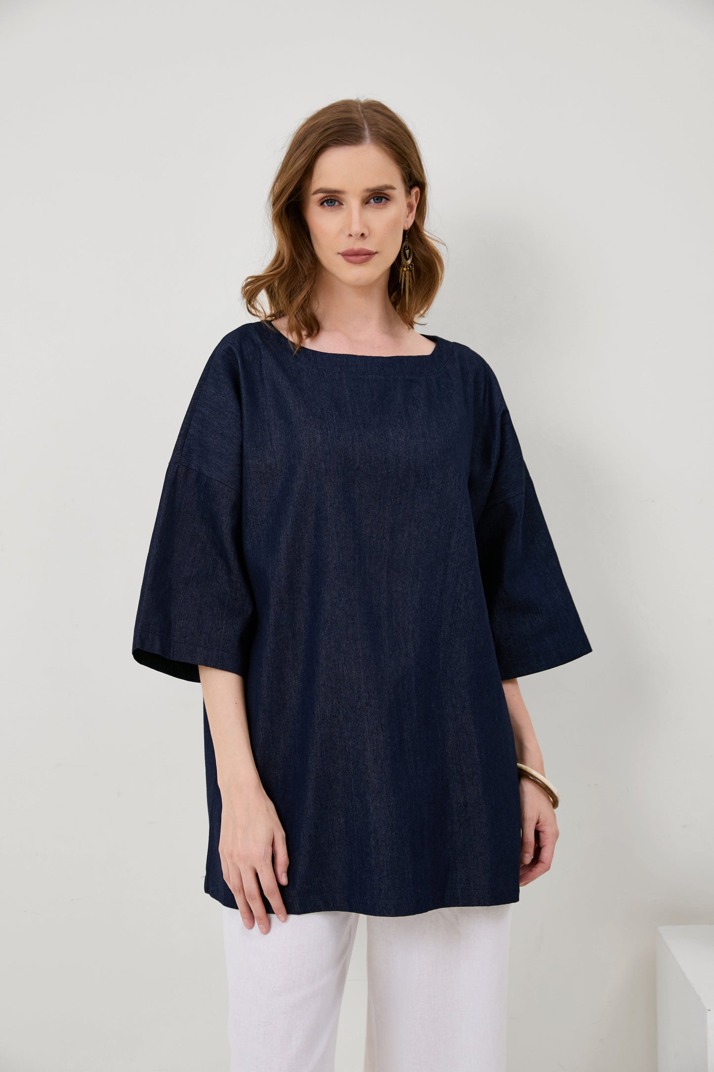 Denim Oversized Loose Top
