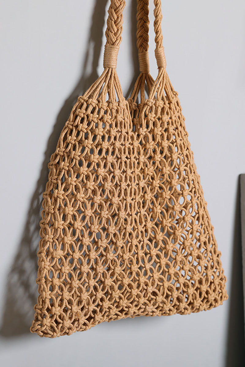 Hollow Out Woven Large Capacity Shoulder Bag