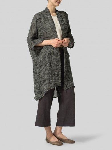 Cotton And Linen Oversized Cardigan