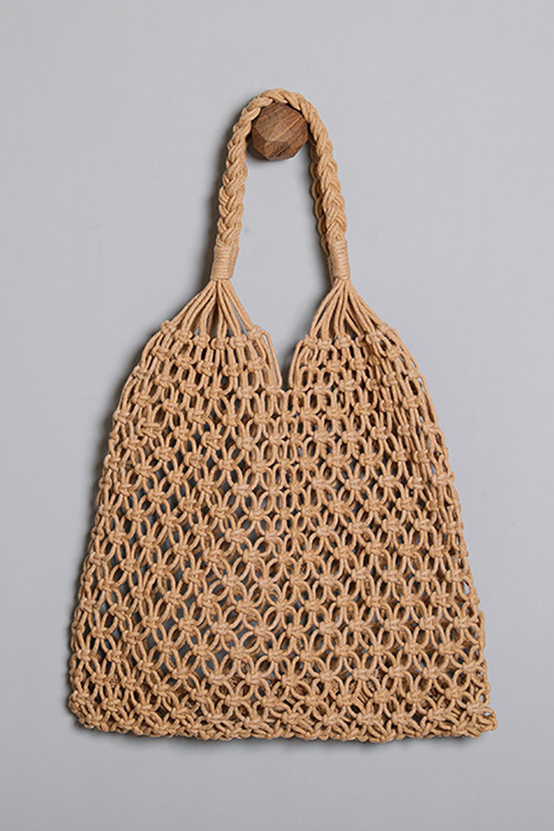 Hollow Out Woven Large Capacity Shoulder Bag